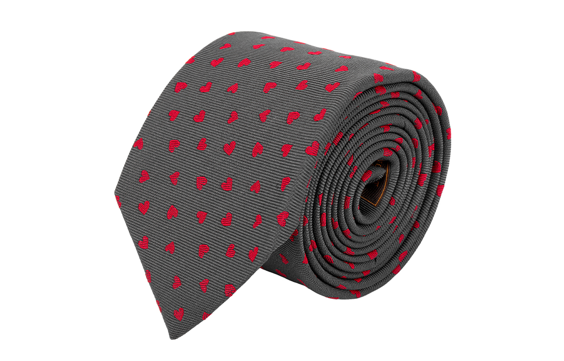 Shop エルメス ハート柄 ブラウン タイ H339317T 04