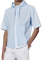 HERMES Ice Color Solid Hoodie Relaxed Fit Short Sleeve Jacket H456140H25L HERMES Ice Color Solid Hoodie Relaxed Fit Short Sleeve Jacket H456140H25L