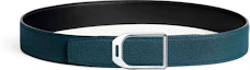 Lookbook HERMES Sabuk Kulit Hitam/Biru Gesper Jockey Stirrup 3.8CM Lebar H010638UK05-H077971CAAE105
