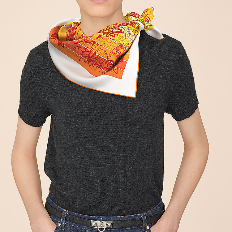 HERMES 'Jungle Love' 90cm Silk Scarf Orange. H003369S-08 圖 3