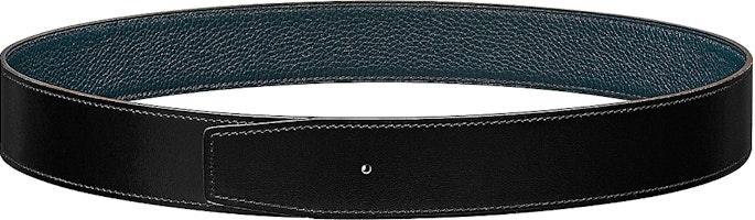 HERMES Leather Belt - Black/Blue Calfskin 3.8cm H077971CAAE HERMES Leather Belt - Black/Blue Calfskin 3.8cm H077971CAAE