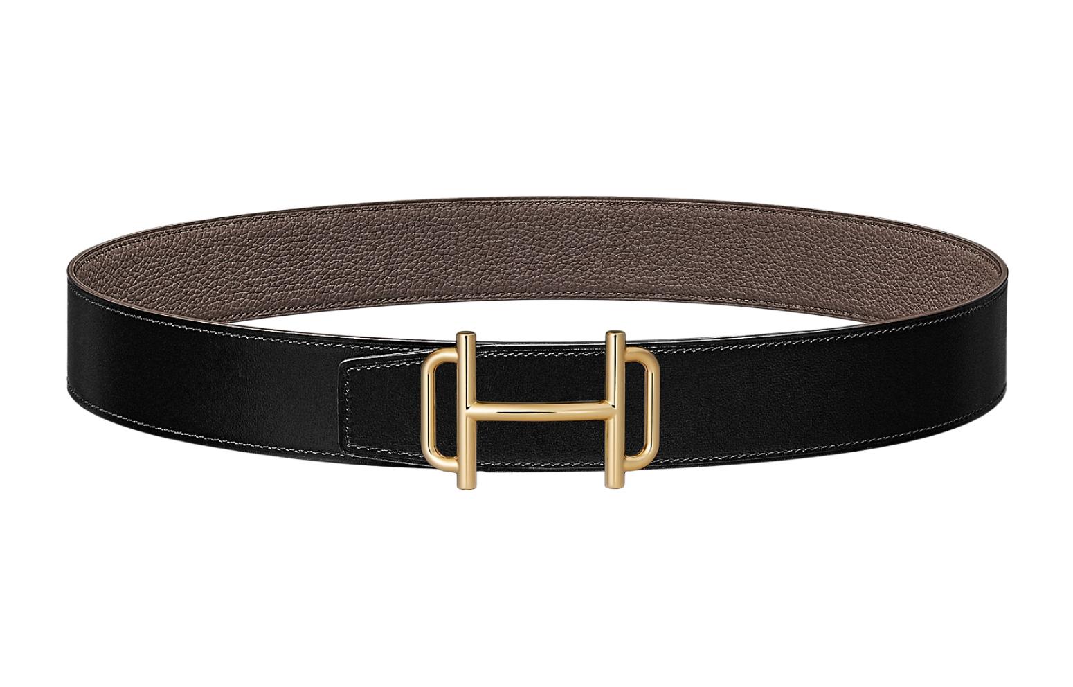 HERMES  Leather Belt Simple Style with Smooth Buckle 3.8cm Wide. H075370CP2K-H077971CAAG100 圖 2