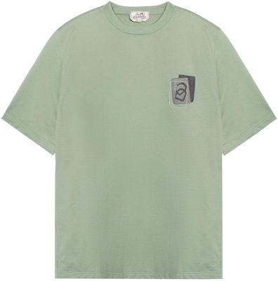 HERMES Light Blue Crewneck Embroidered Logo Short-Sleeve T-Shirt. H367940HA4M Order HERMES Light Blue Crewneck Embroidered Logo Short-Sleeve T-Shirt. H367940HA4M
