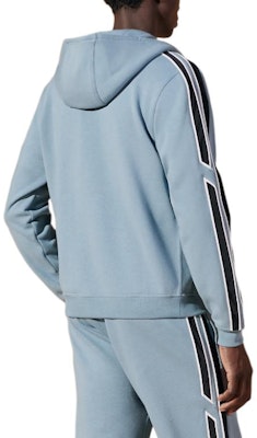 HERMES 淺灰藍連帽外套,條紋飾邊拉鏈設計 H457750HA5G Shop HERMES 淺灰藍連帽外套,條紋飾邊拉鏈設計 H457750HA5G