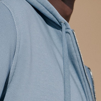 HERMES 淺灰藍連帽外套,條紋飾邊拉鏈設計 H457750HA5G Details for HERMES 淺灰藍連帽外套,條紋飾邊拉鏈設計 H457750HA5G