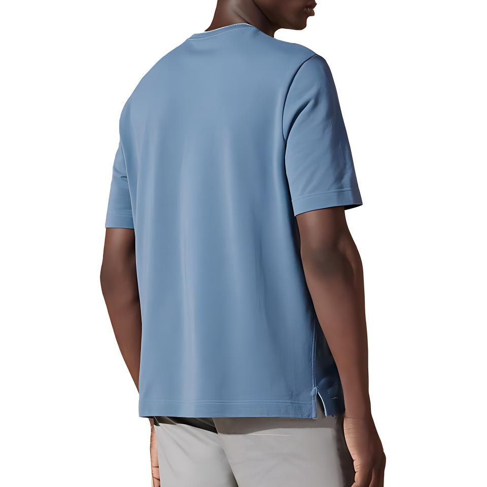 HERMES  Light Gray Blue Solid Crew Neck Short Sleeve T-Shirt. H457980HA5G 圖 5