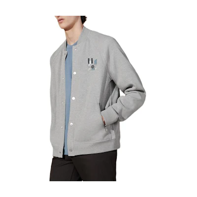 HERMES Logo Letter Patch Single-Breasted Jacket Light Grey H457810HA1O