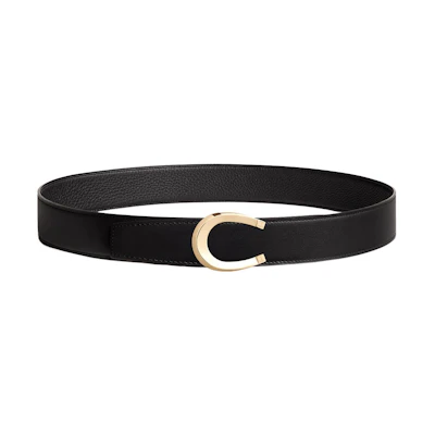 HERMES Luck Reversible Buckle Belt Black 3.8CM H010412CP2K | H077971CAAB080