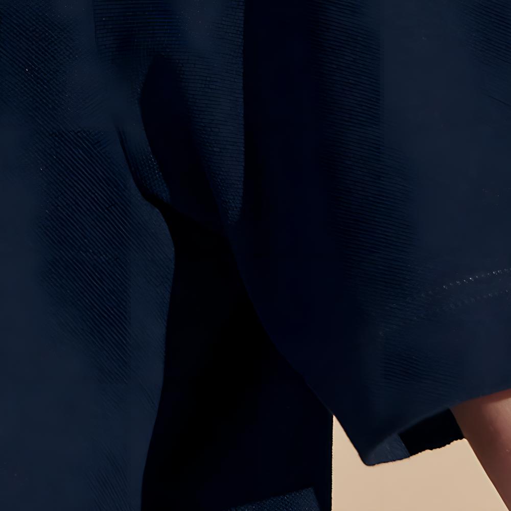 Details for 에르메스 네이비 블루 자수 레터 스트라이프 트림 크루넥 티셔츠. H457980HA01