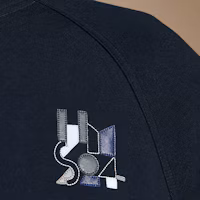 Sizing HERMES Chaqueta Azul Marino de Piel con Logo y Corte Sencillo. H457810HA01