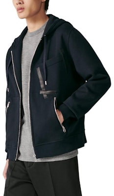 エルメス ネイビーブルー無地ジップアップフーディー長袖 H367860HA01 Lookbook エルメス ネイビーブルー無地ジップアップフーディー長袖 H367860HA01