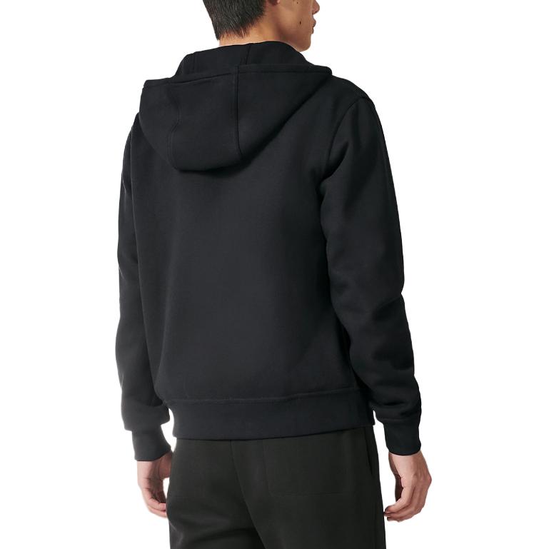 Shop エルメス ネイビーブルー無地ジップアップフーディー長袖 H367860HA01