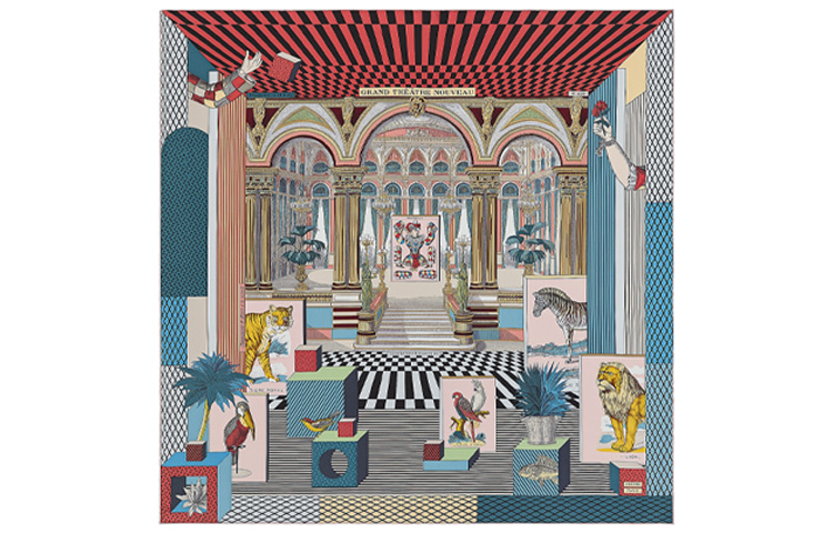 HERMES "New Grand Theatre" 90cm Scarf H003761S-04