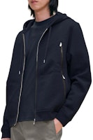 HERMES Ocean Blue SS24 Solid Color Drawstring Hoodie Casual Sweatshirt H467870HA01 HERMES Ocean Blue SS24 Solid Color Drawstring Hoodie Casual Sweatshirt H467870HA01