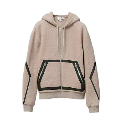 HERMES Patchwork Zipper Hooded Jacket H267550HA1W