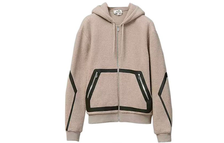 Order HERMES  Patchwork Zipper Hooded Jacket H267550HA1W