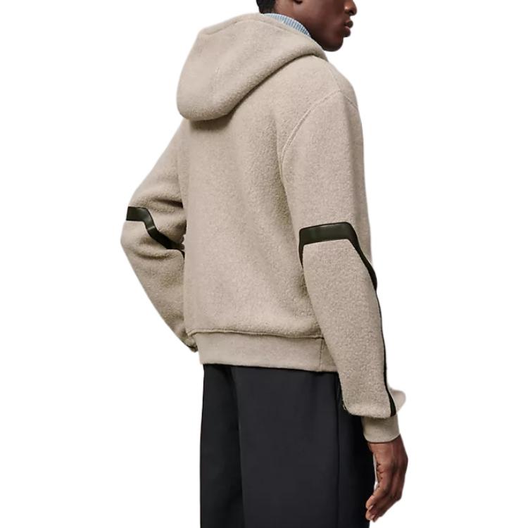 Shop HERMES  Patchwork Zipper Hooded Jacket H267550HA1W