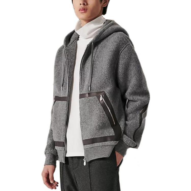 Details for HERMES  Patchwork Zipper Hooded Jacket H267550HA1W