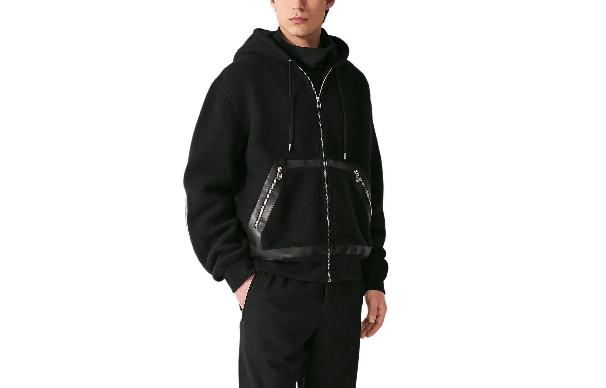 Cheap HERMES  Patchwork Zipper Hooded Jacket H267550HA1W