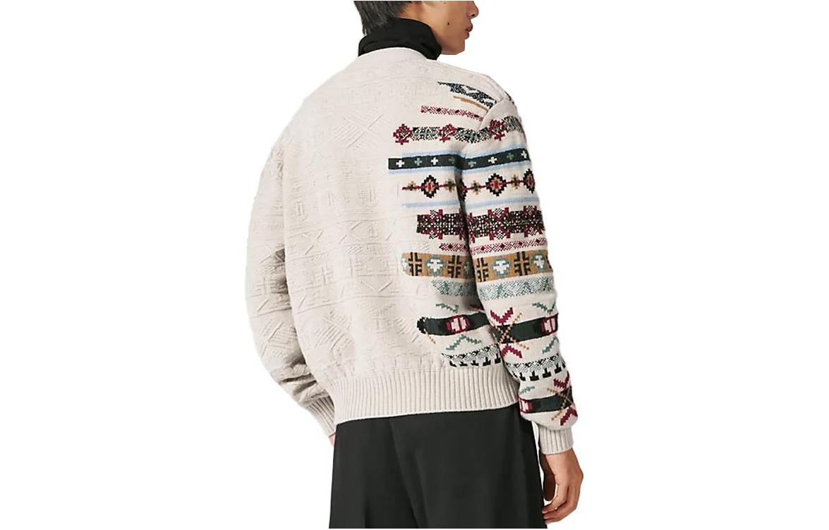 Lookbook HERMES  Patterned Knit Cardigan Long Sleeve Button-Up Sweater H367305HA4N