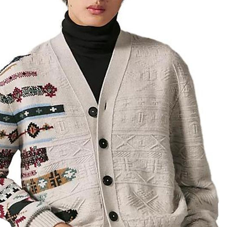 Cheap HERMES  Patterned Knit Cardigan Long Sleeve Button-Up Sweater H367305HA4N