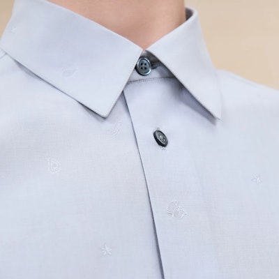 HERMES Baju Lengan Panjang Kapas Tulen Biru H466000HB76 Shop HERMES Baju Lengan Panjang Kapas Tulen Biru H466000HB76