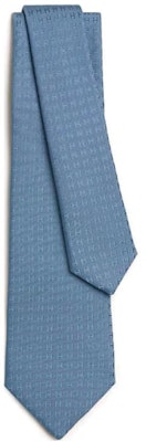 HERMES Pure Silk Blue Tie with Solid Color and Letter Print Design H036321TvL1 Buy HERMES Pure Silk Blue Tie with Solid Color and Letter Print Design H036321TvL1