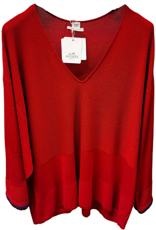 hermes-red-solid-v-neck-long-sleeve-knit-sweater-792838-d67-w