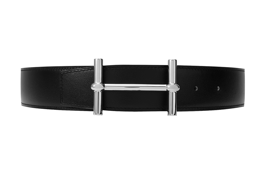 Lookbook 愛馬仕雙面腰帶，銀色扣環，小牛皮，3.8cm寬，雙色設計。 H077938CK05-H077971CAAG085