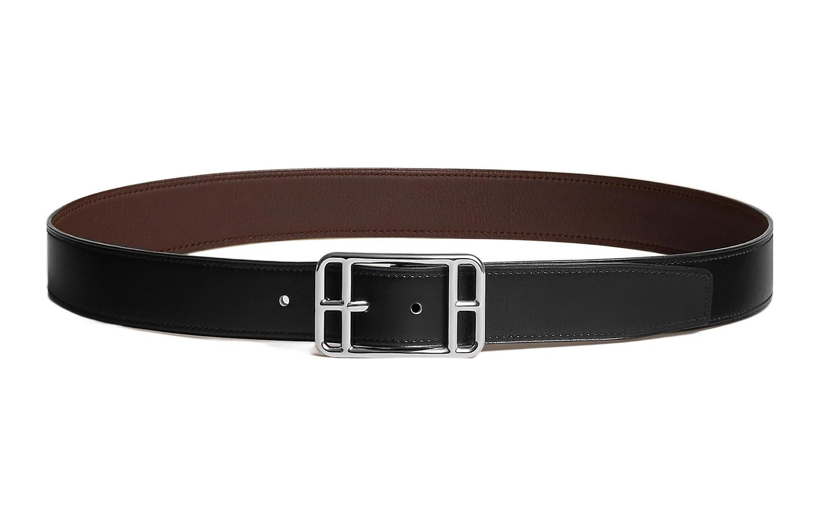 Buy Hermes Sabuk Kulit Anak Sapi Reversible Hitam/Coklat 3.2cm H049676CKAB