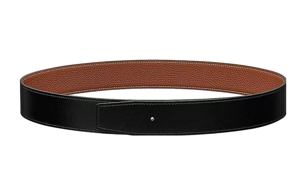HERMES  Reversible Calfskin Leather Belt Gold Brown 3.8cm Wide H077971CAAA