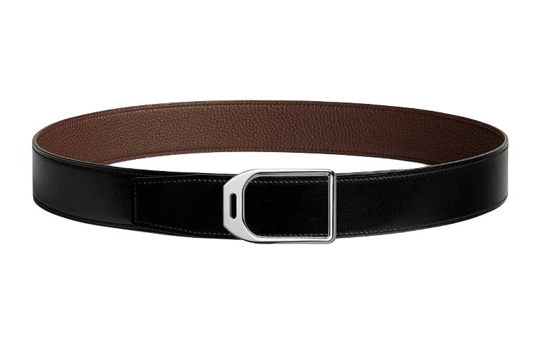 HERMES  Reversible Calfskin Leather Belt with Smooth Buckle 3.8CM Wide H075387CAAF080 圖 2