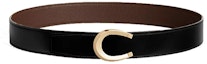 Buy HERMES Reversible Leather Belt Black with Gold Buckle 3.8cm Width. H010412CP2K | H077971CAAB085
