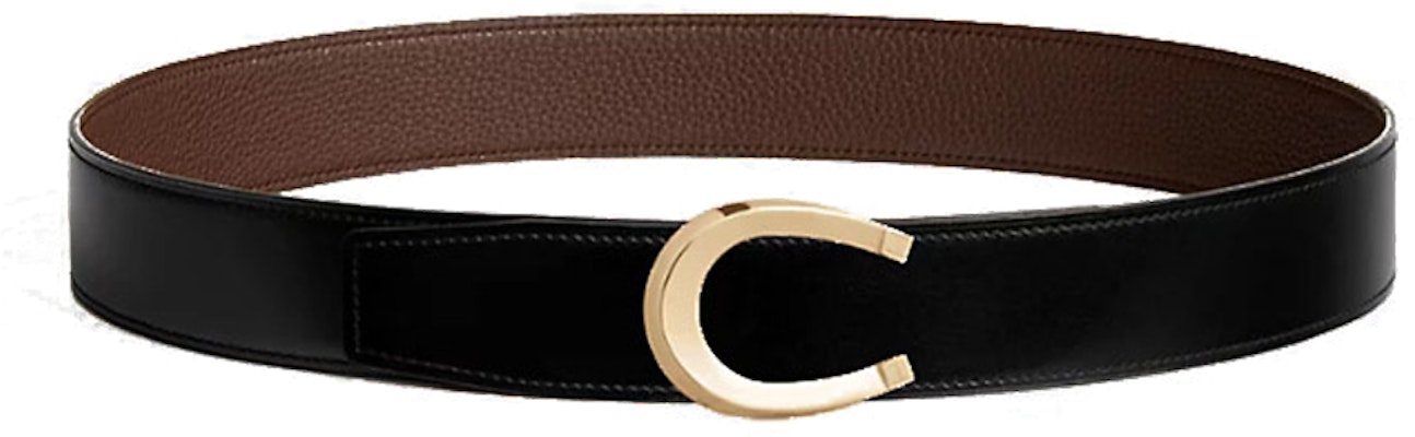 HERMES Reversible Leather Belt Black with Gold Buckle 3.8cm Width. H010412CP2K | H077971CAAB085 Order HERMES Reversible Leather Belt Black with Gold Buckle 3.8cm Width. H010412CP2K | H077971CAAB085
