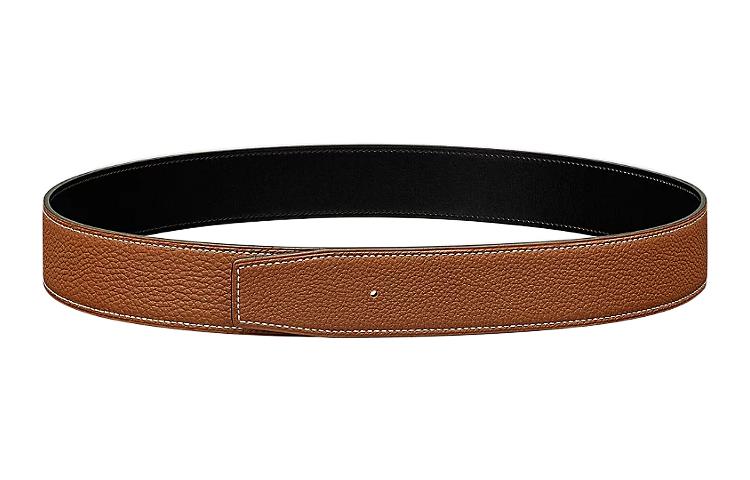 Lookbook 爱马仕 3.8cm宽双色可翻转皮带 黑/棕 配马扣 H081656CK05-H077971CAAA085