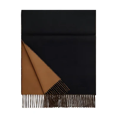 HERMES Reversible Tassel Cashmere Wool Scarf. H393800T-28