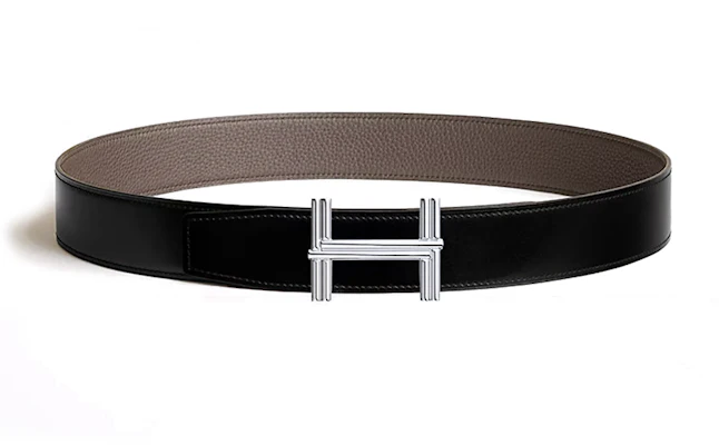 에르메스 리버시블 토고 가죽 벨트 블랙 3.8CM 매끈한 트라베르스 버클. H010639UJJ4-H077971CAAG085 Order 에르메스 리버시블 토고 가죽 벨트 블랙 3.8CM 매끈한 트라베르스 버클. H010639UJJ4-H077971CAAG085