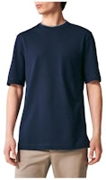 HERMES Round Neck Solid Color T-Shirt Navy Blue H367990HA01 HERMES Round Neck Solid Color T-Shirt Navy Blue H367990HA01