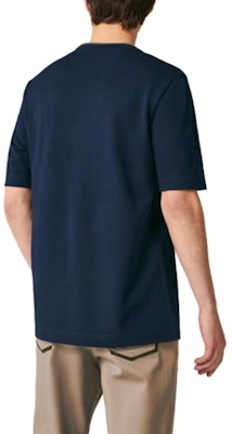 HERMES Kaos Warna Polos Leher Bulat Biru Navy H367990HA01 Shop HERMES Kaos Warna Polos Leher Bulat Biru Navy H367990HA01