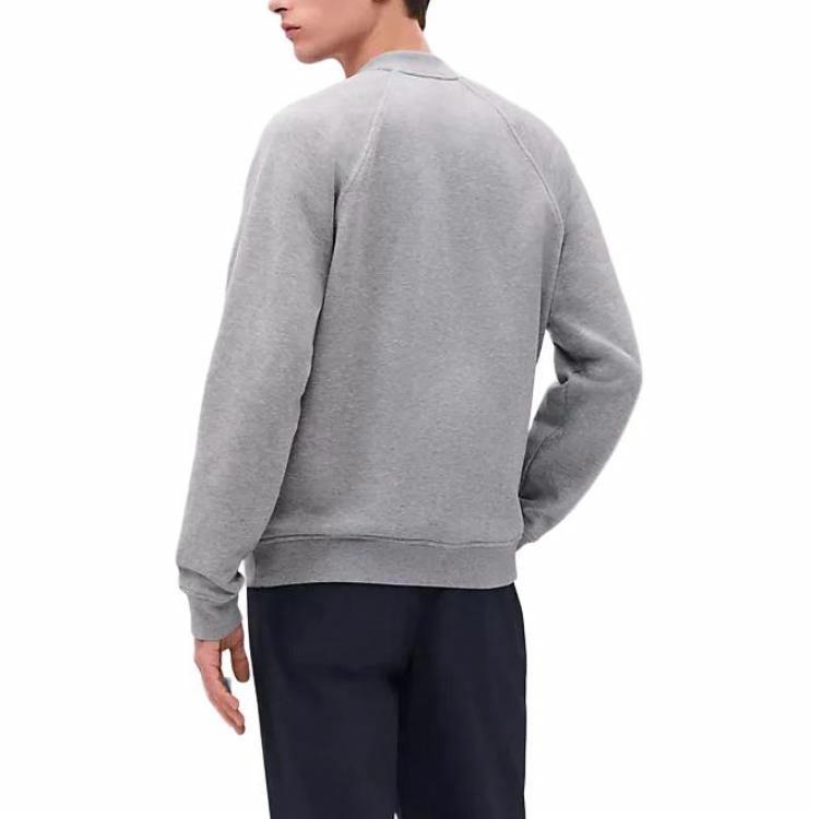 Shop HERMES  Saddle Embroidery Raglan Sleeve Jacket Gris Clair. H557850HA1O