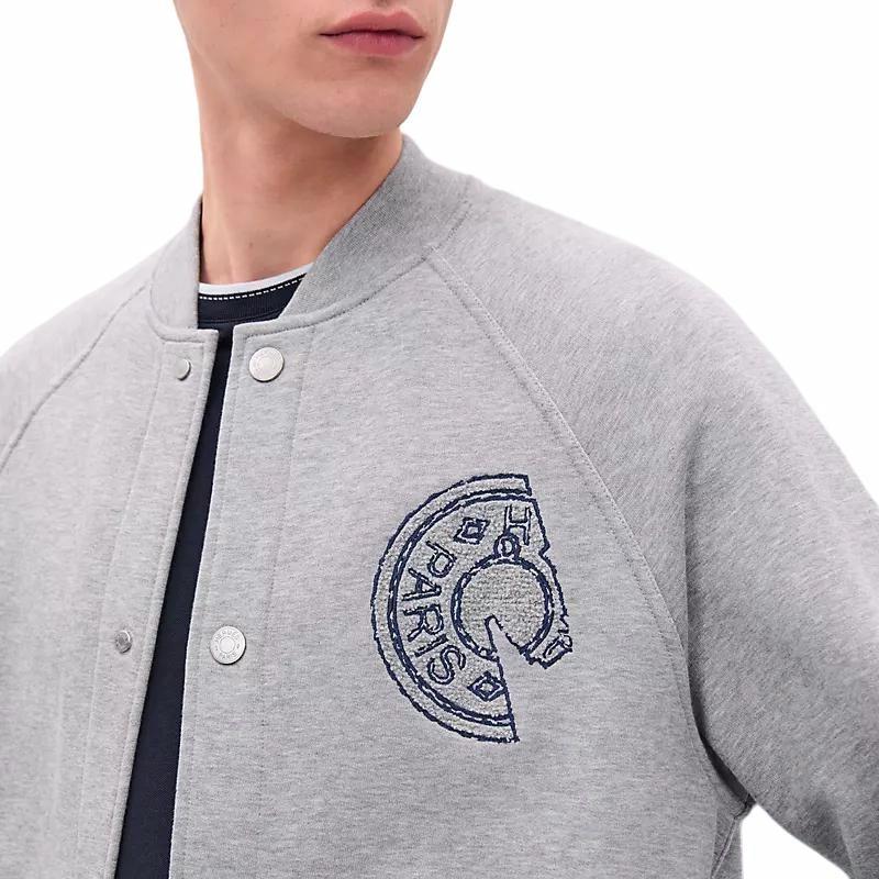 Purchase HERMES  Saddle Embroidery Raglan Sleeve Jacket Gris Clair. H557850HA1O