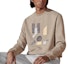 Buy HERMES Sweatshirt Kuning Pasir dengan Cetakan Huruf & Leher Bulat Berusuk. H457790HA1W