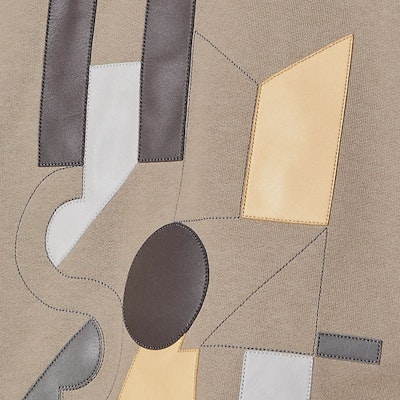 HERMES Sweatshirt Kuning Pasir dengan Cetakan Huruf & Leher Bulat Berusuk. H457790HA1W Purchase HERMES Sweatshirt Kuning Pasir dengan Cetakan Huruf & Leher Bulat Berusuk. H457790HA1W