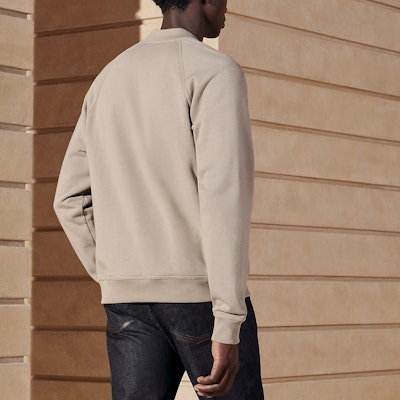 爱马仕 单排扣长袖夹克 米白色搭配标志补丁设计 H457810HA1W Shop 爱马仕 单排扣长袖夹克 米白色搭配标志补丁设计 H457810HA1W