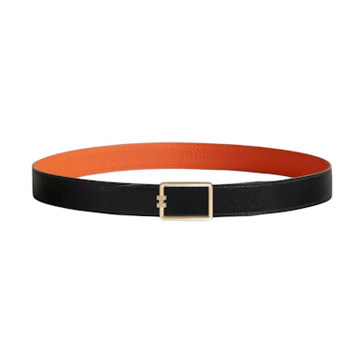 HERMES Smooth Buckle Leather Belt with H Logo, Calfskin, 3.2CM Wide. H010473CP2K H073967CAAE095