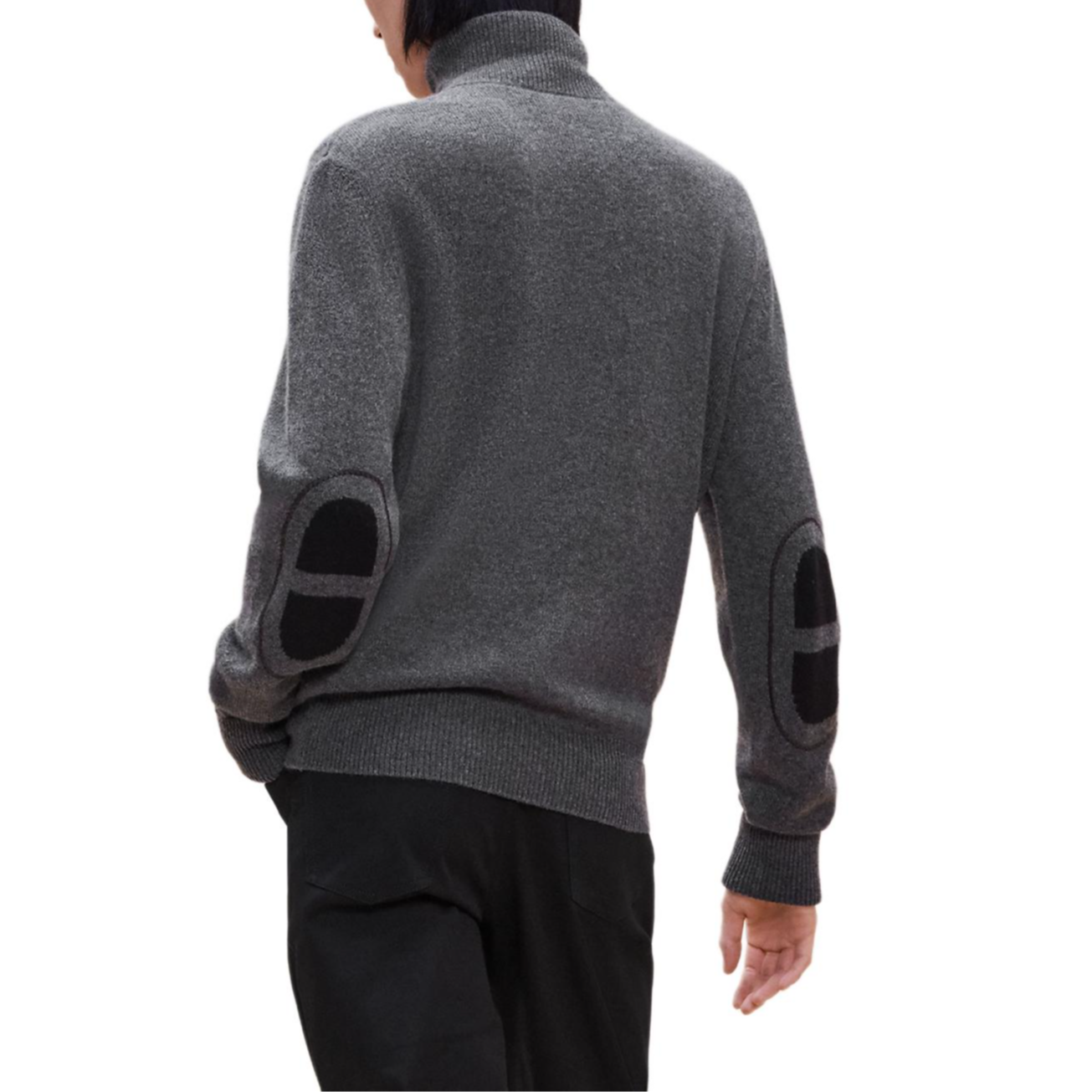 Lookbook HERMES  深灰色純羊絨拉鍊針織開衫 H467145HA81