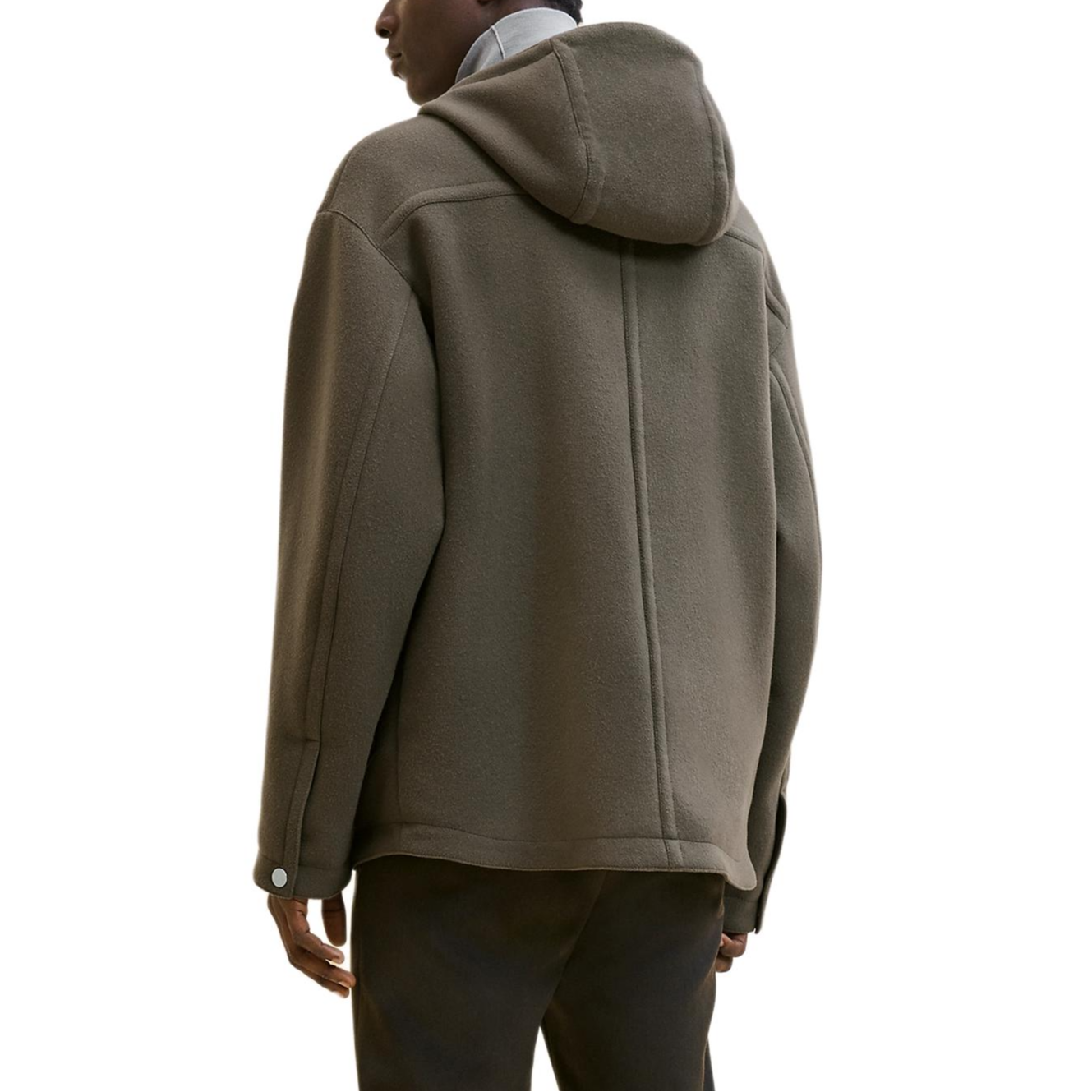 Lookbook 에르메스 솔리드 컬러 드로스트링 집업 후드 자켓 다크 그린 H462120HB0I