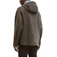 Lookbook HERMES 純色抽繩拉鍊連帽外套 深綠色 H462120HB0I