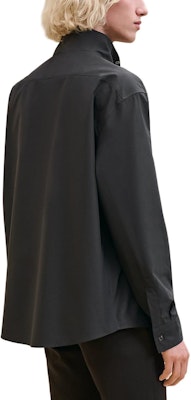 HERMES Baju Kelabu Gelap Lengan Panjang Longgar Berkerah Tegak H466400H281 Lookbook HERMES Baju Kelabu Gelap Lengan Panjang Longgar Berkerah Tegak H466400H281