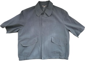 HERMES Solid Gray Short-Sleeve Polo Jacket. H452020HA5G HERMES Solid Gray Short-Sleeve Polo Jacket. H452020HA5G
